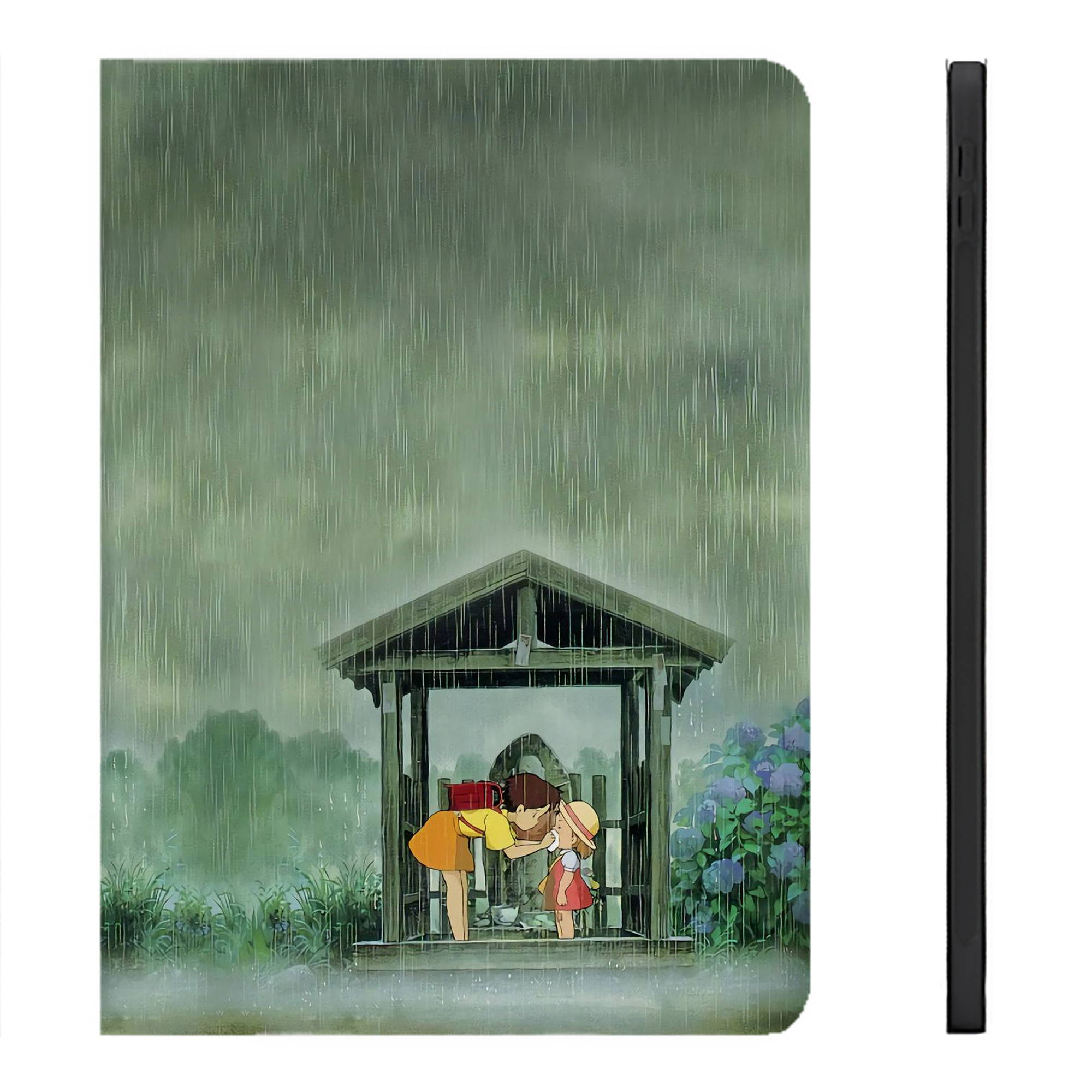（画像用） となりのトトロ 草壁メイ 草壁サツキ My Neighbor Totoro Satsuki Kusakabe Mei Kusakabe IPadケース ペンホルダー付き ブックスタイルデザイン
